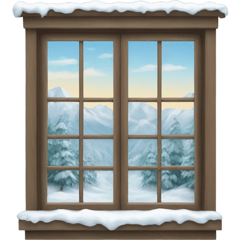 Winter window emoji