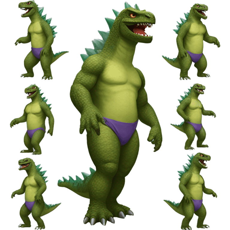 Godzilla wearing a bikini  emoji