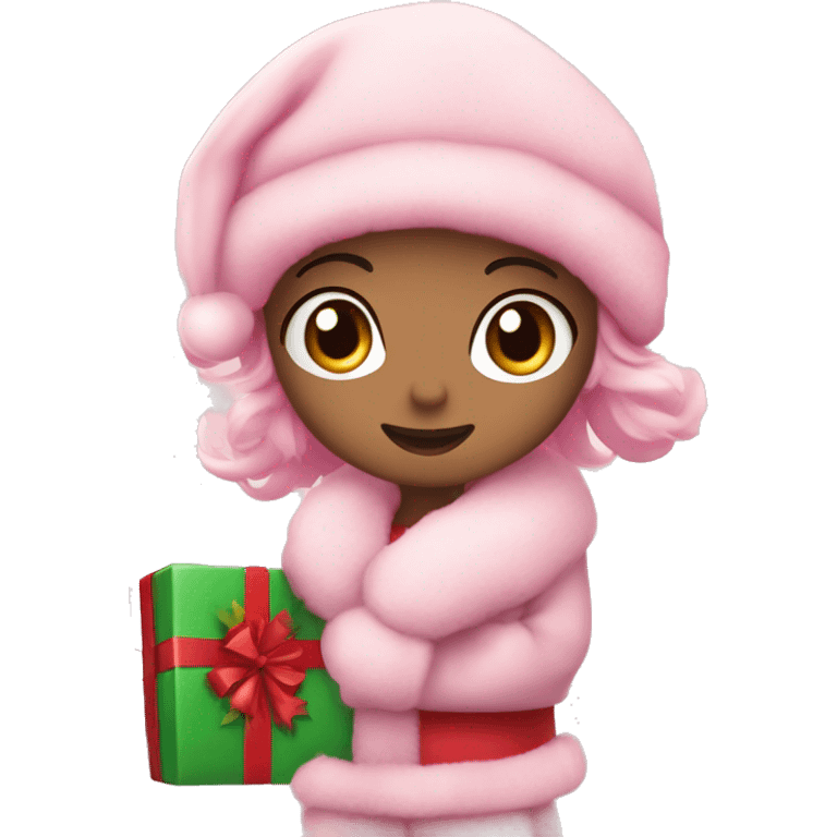 Cute pink Christmas ￼ emoji