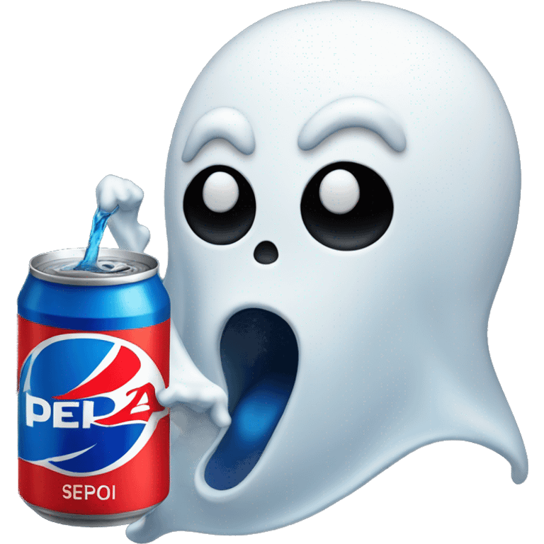 Ghost drinking pepsi emoji