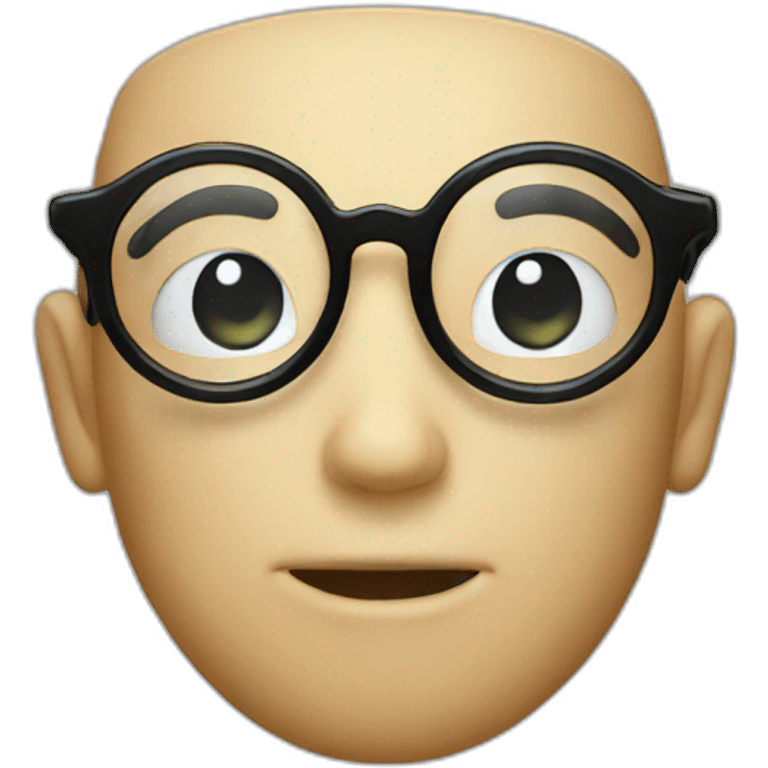 black round glasses object emoji