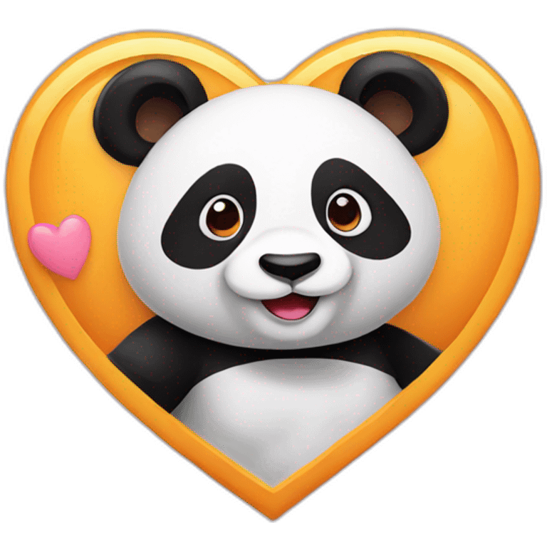 Panda with a heart emoji