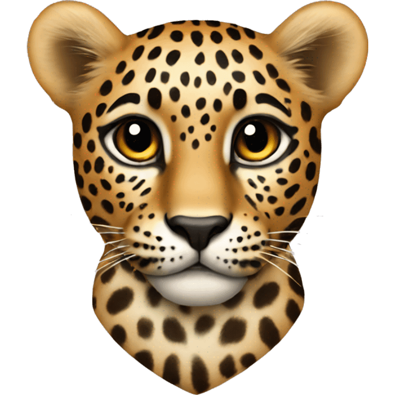 Heart leopard  emoji