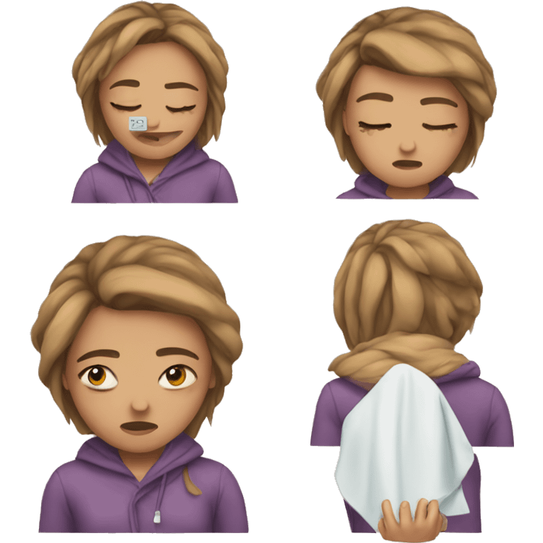 the girl is sick emoji