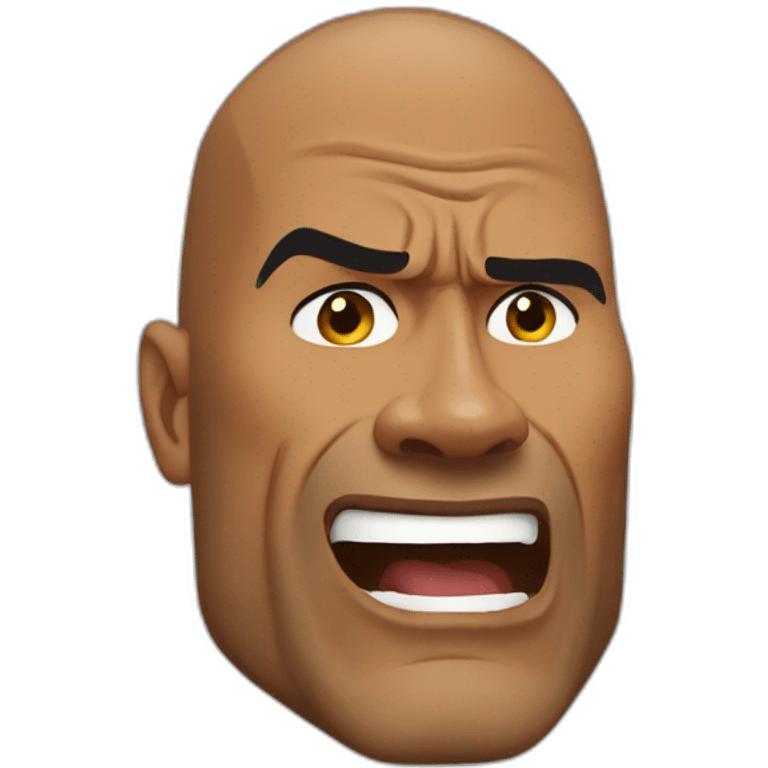 dwayne the rock johnson angry emoji