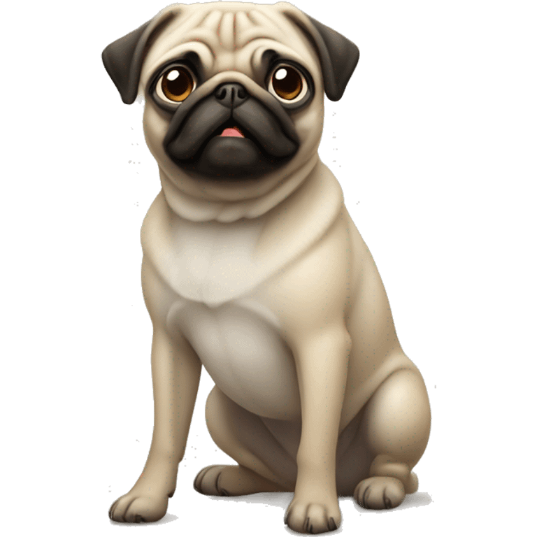 Pug in pijmas emoji