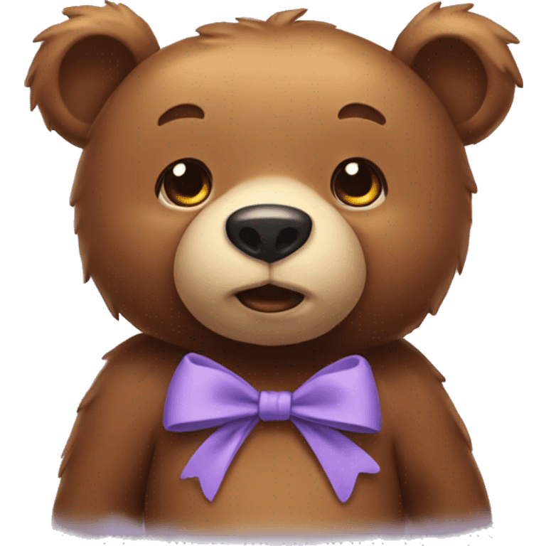 Bear with a bow emoji