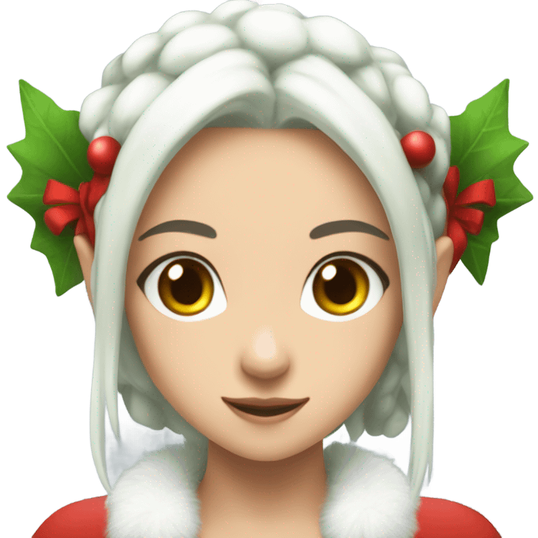 Pretty anime Christmas elf woman  emoji