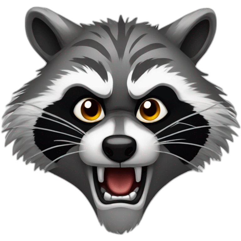 Angry and Scary Racoon emoji