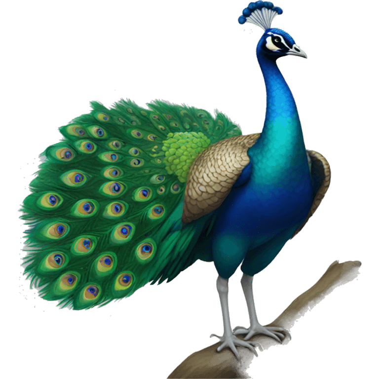 Features of peacock  emoji