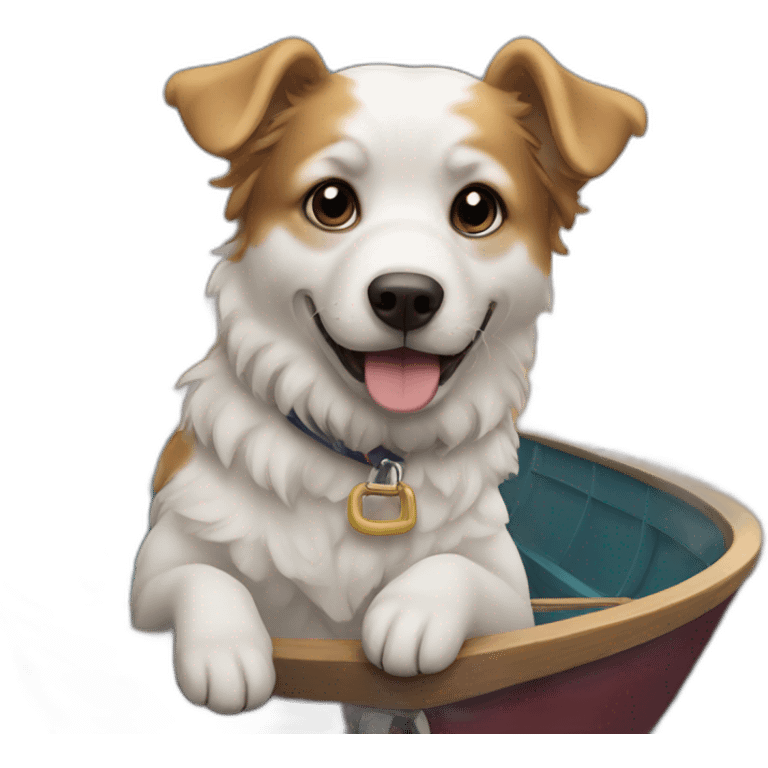 chien sur un bateau emoji