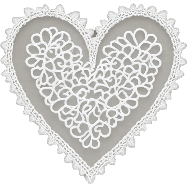 white lace heart  emoji