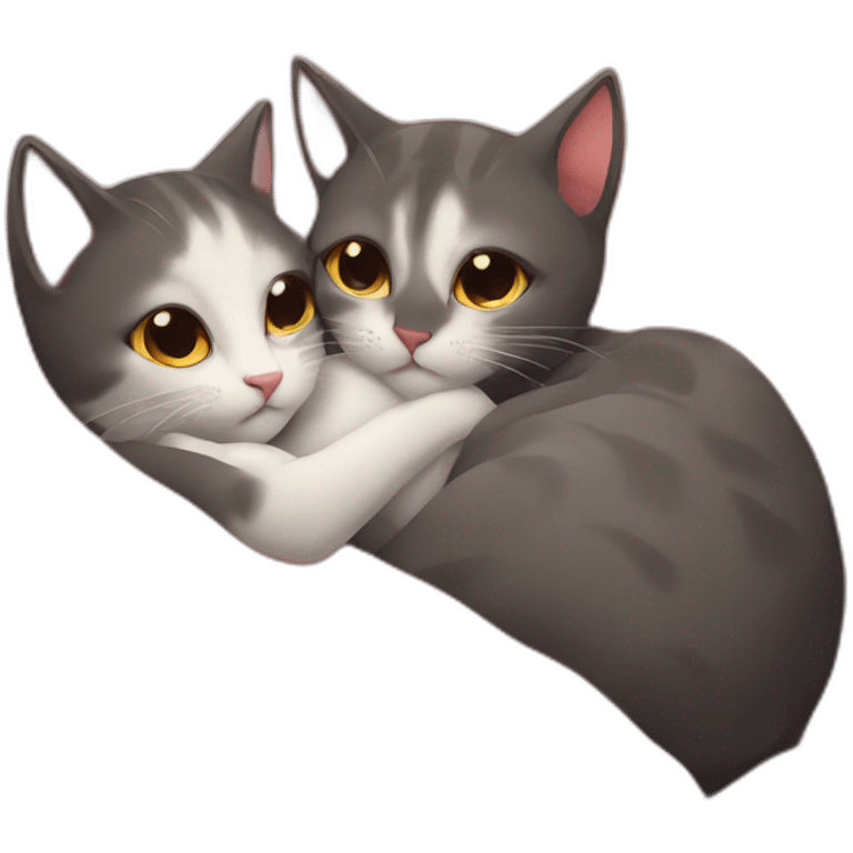 cats-cuddling emoji