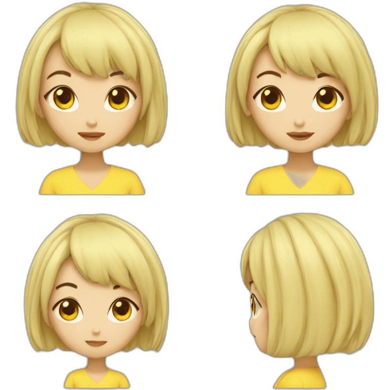 yellow girl asian emoji