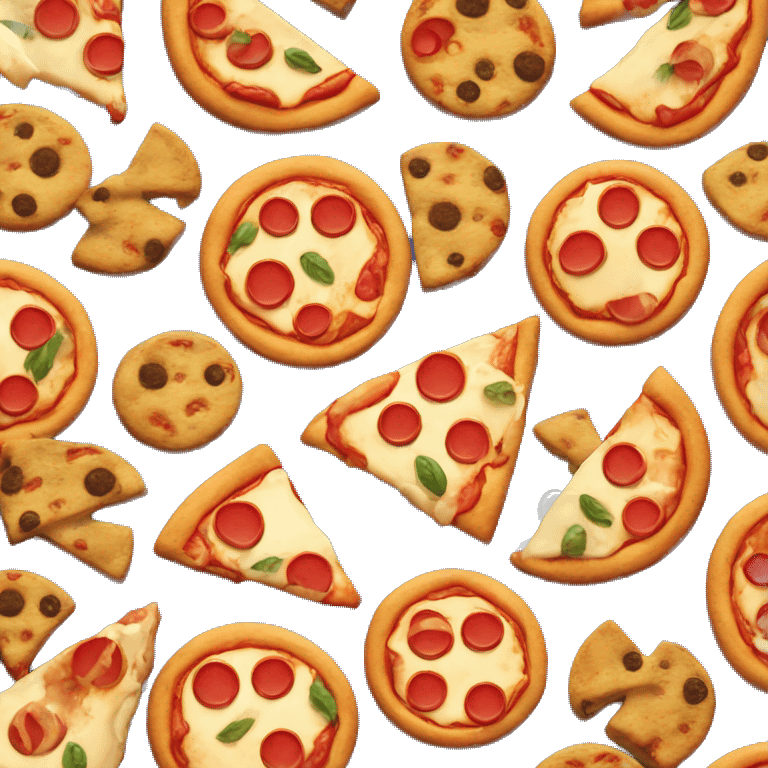 Pizza and cookies emoji