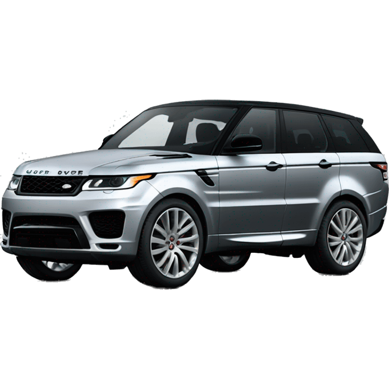 silver with black roof range rover sport emoji