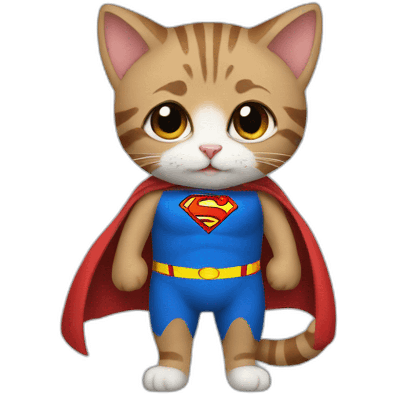 cat in a superman costume emoji