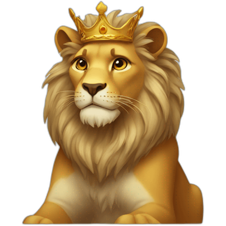 Cat king lion emoji