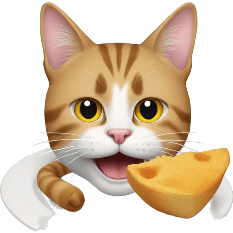 Cat eating emoji