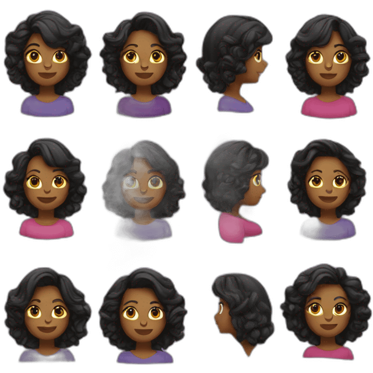 Mujer 42 años cabello negro de lado emoji