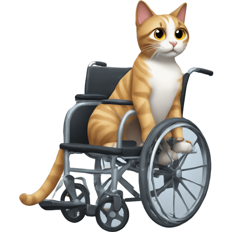 Cat in a wheelchair emoji