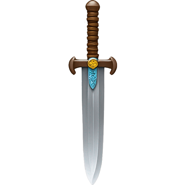 Sword with cute Lego style emoji