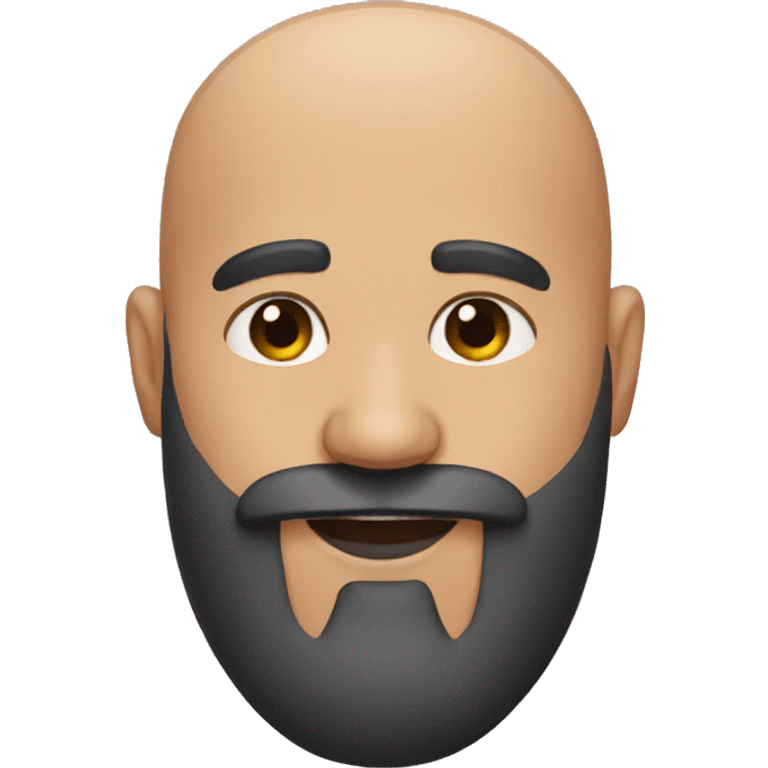 bald and black beard emoji