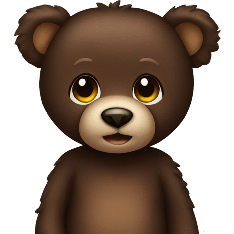 teddy bear dark brown emoji