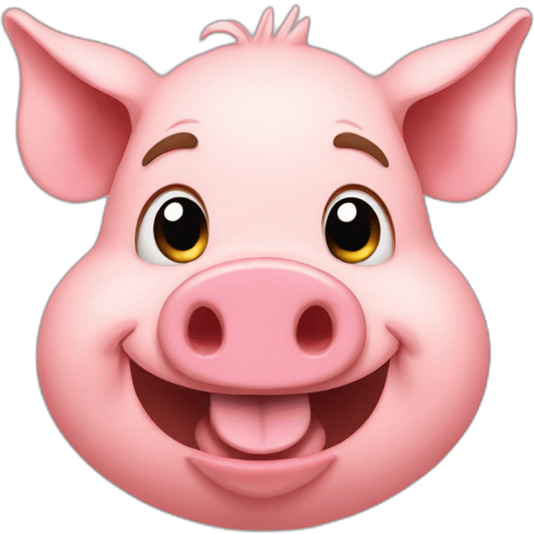 Funny pig emoji