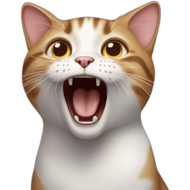 Cat screaming emoji