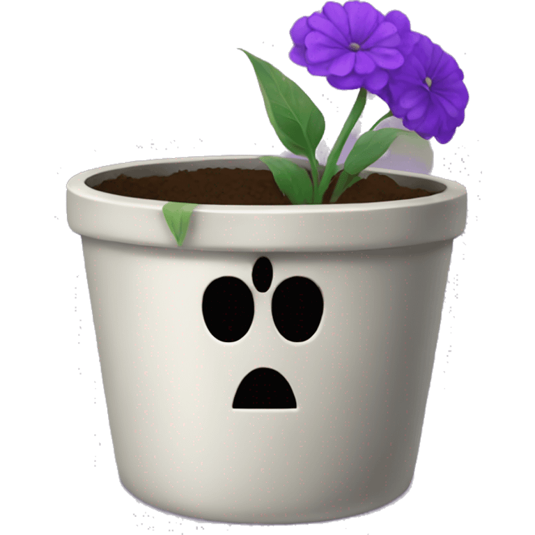 a pot with a dead flower







 emoji