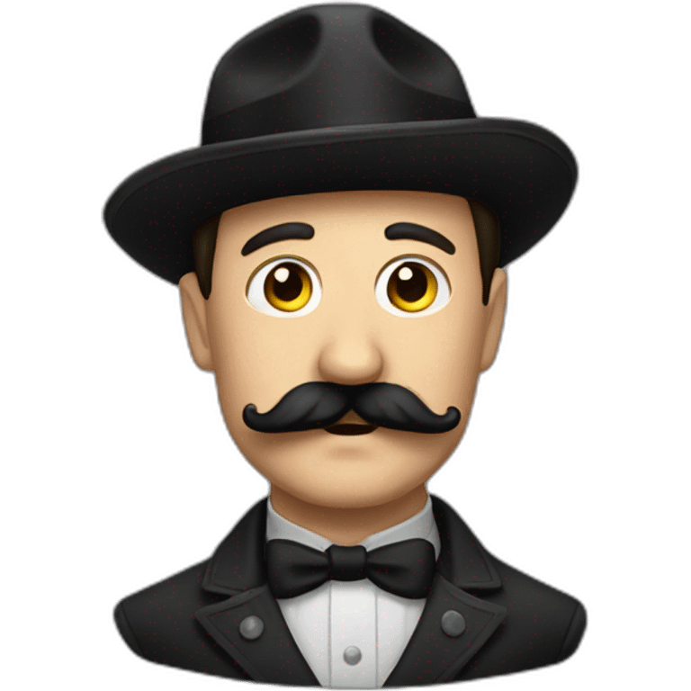 Adolf moustache noir emoji