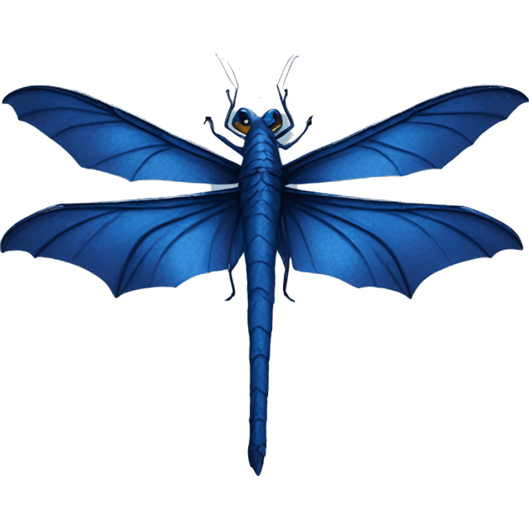 a dark blue dragon flies emoji