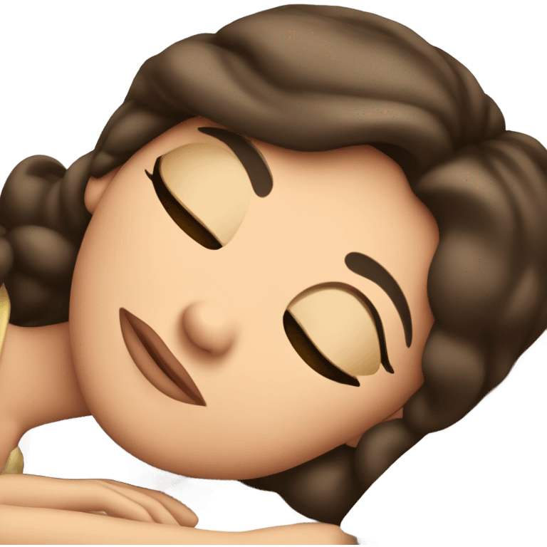 Sleeping brunette beauty Disney emoji