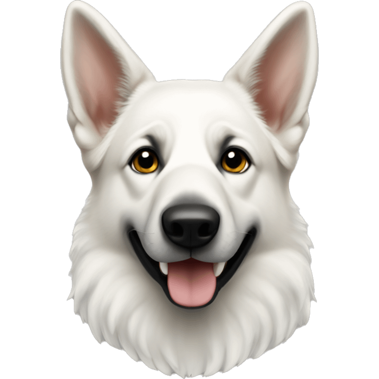 White German shepherd with black back emoji