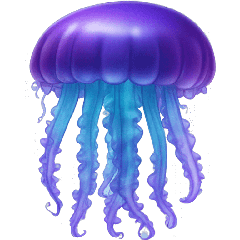 jelly fish blue purple  emoji