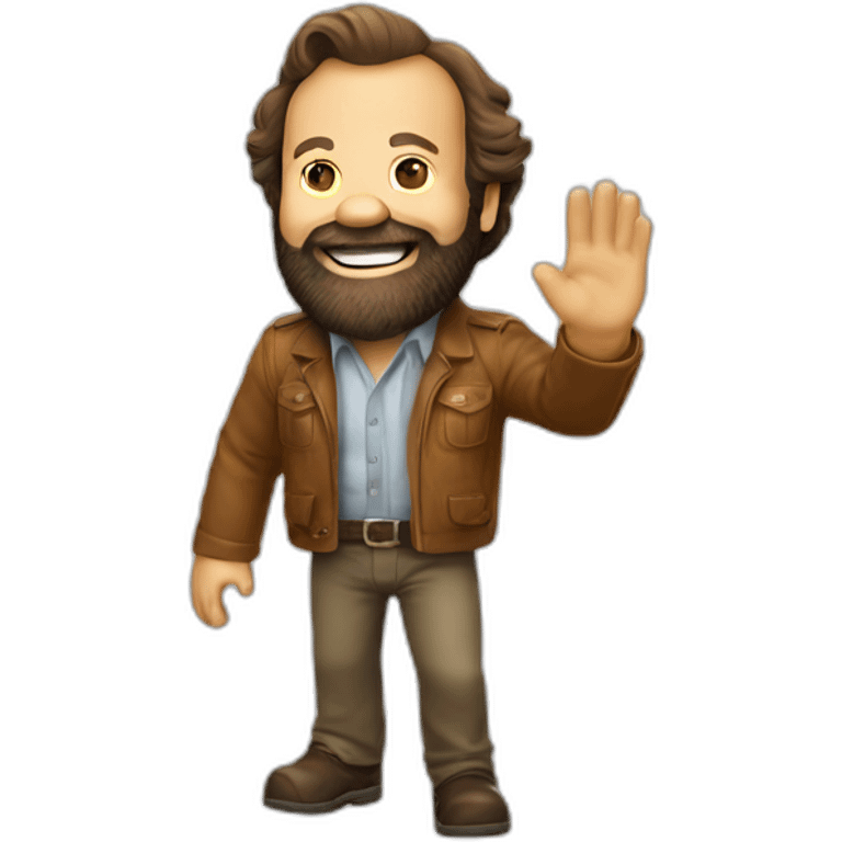 Bud spencer waving emoji