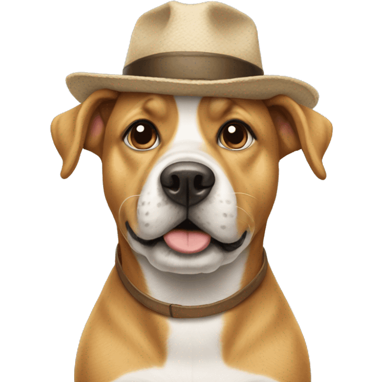 Dog wearing a hat emoji