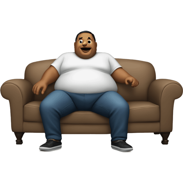 Fat man couch emoji