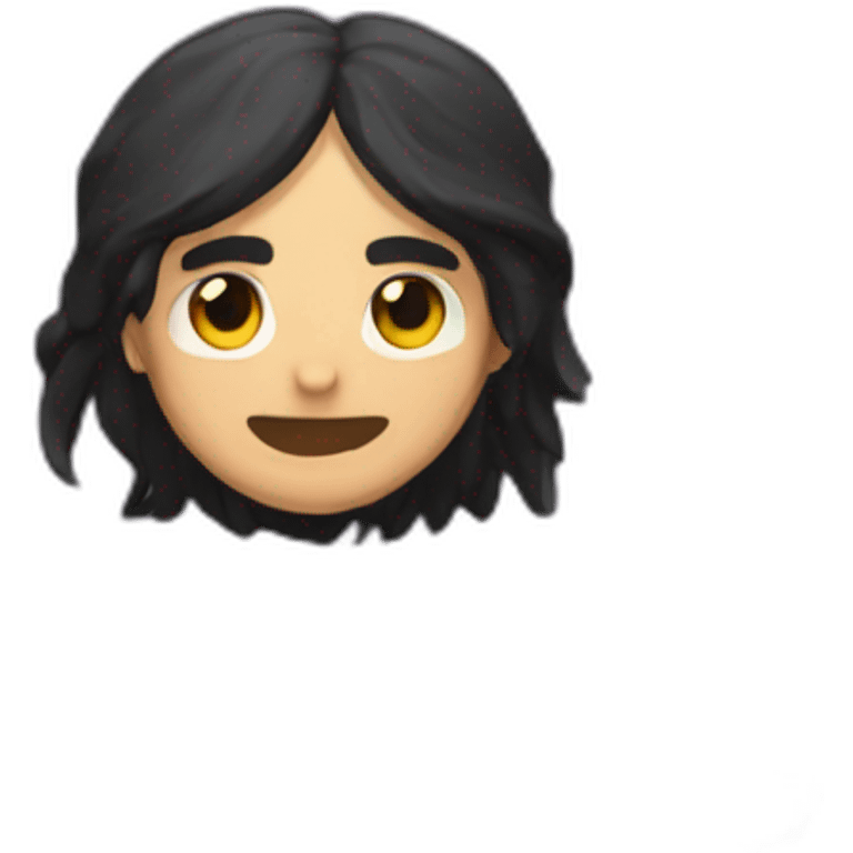 A man with long black hair says hello to Emote Twitch emoji