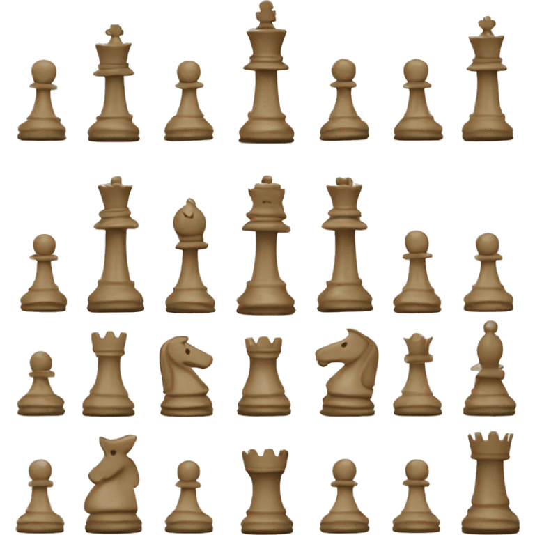 Beige chess set game emoji