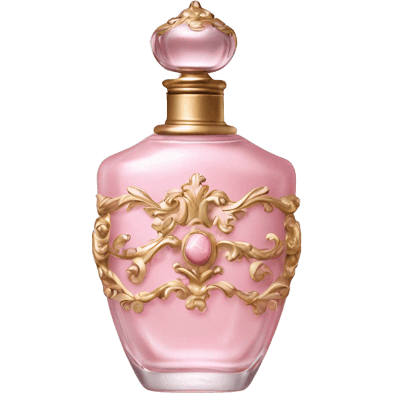 Vintage rococo perfume pale pink emoji