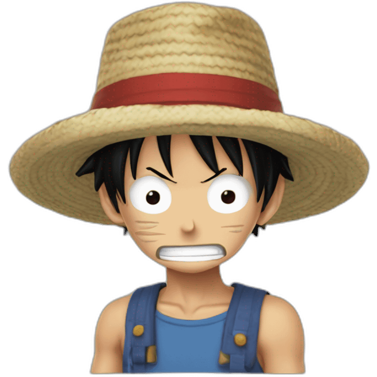 Luffy qui lance une attaque emoji