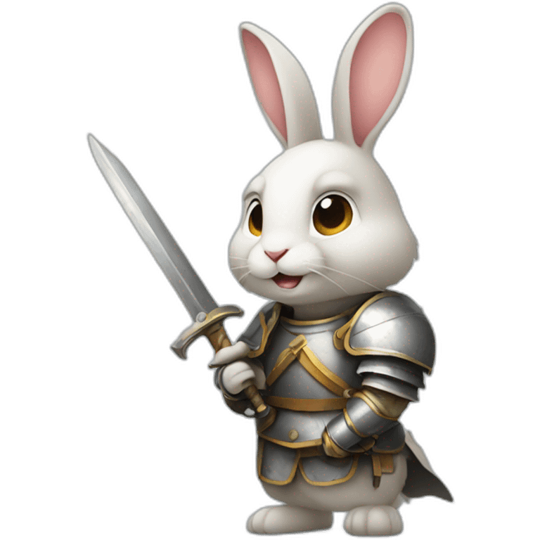 A rabbit that is a knight emoji