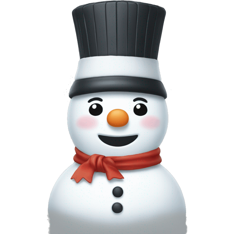 snowman with chefs hat emoji