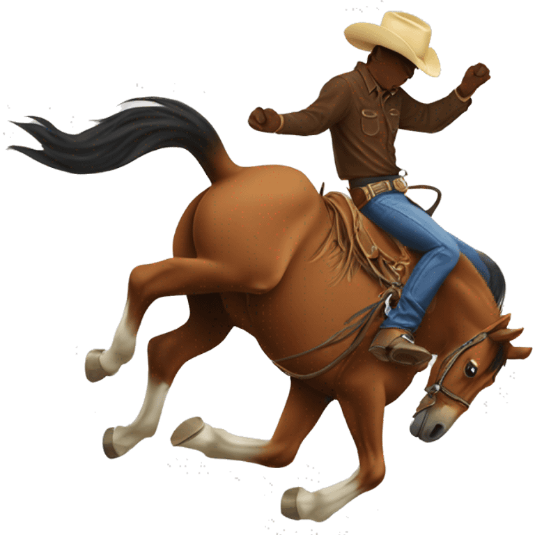 Rodeo bucking horse emoji