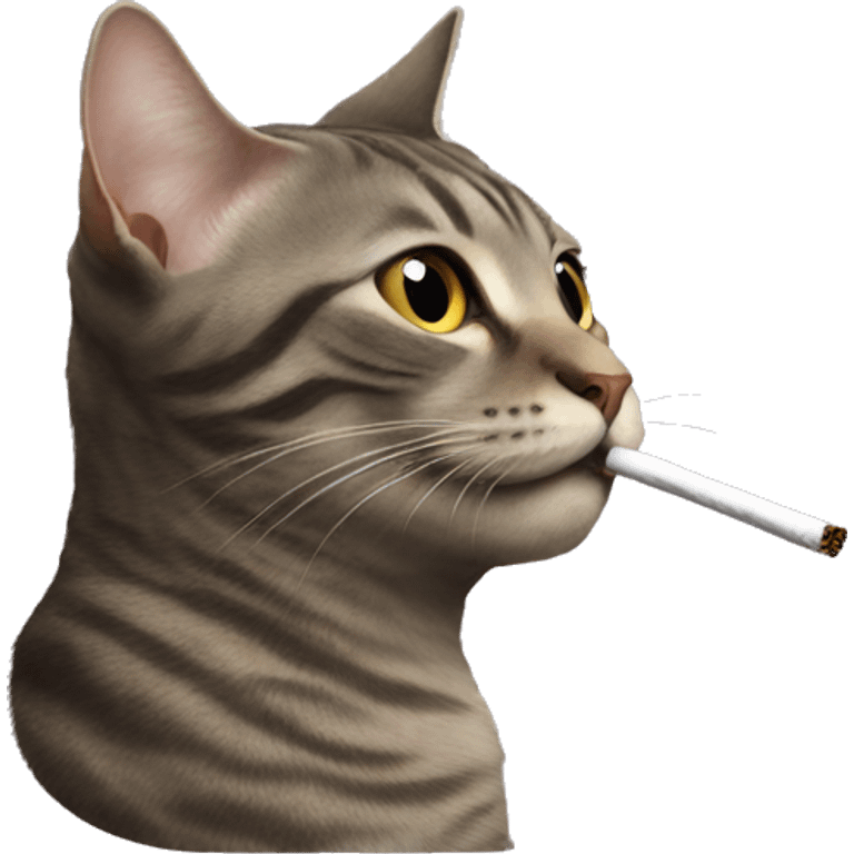 Cat smoking emoji