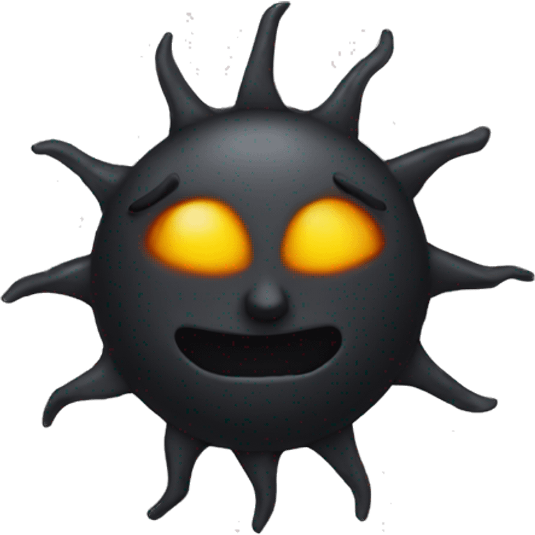 Dark sun emoji