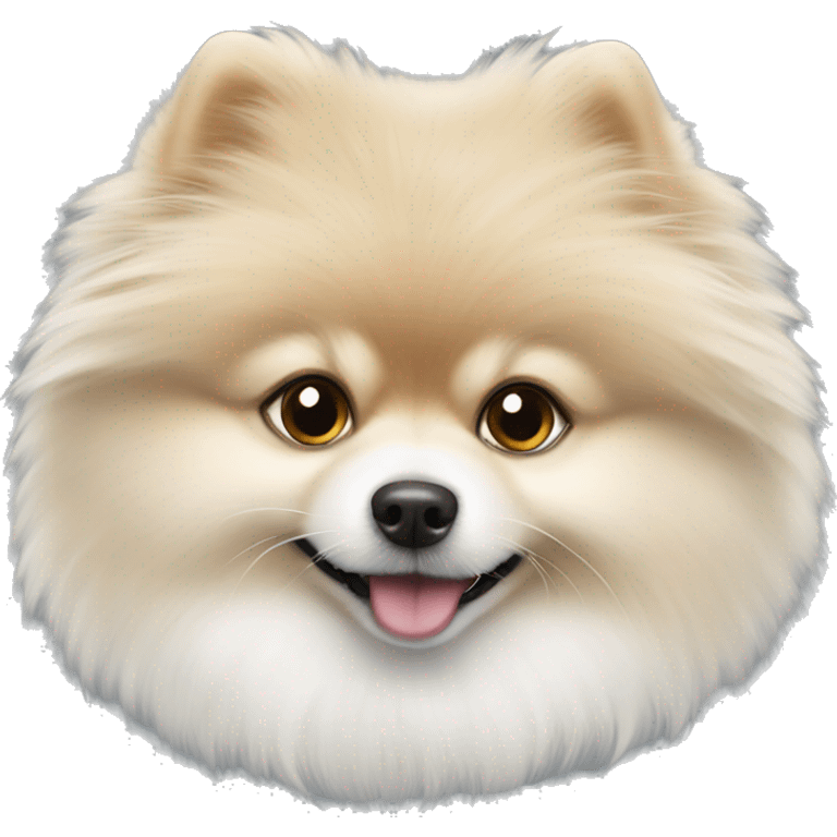 White fluffy Pomeranian emoji