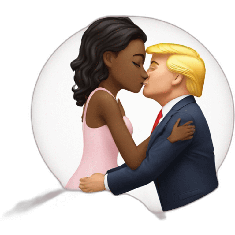 trump kissing his daughter, positivity, inclusiveness emoji